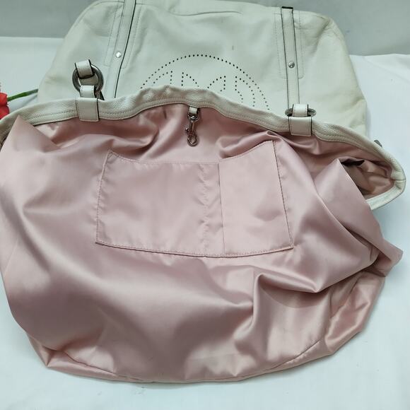 Coach Audrey White Leather Double Handle Large Tote Shoulder Bag - Picture 11 of 16